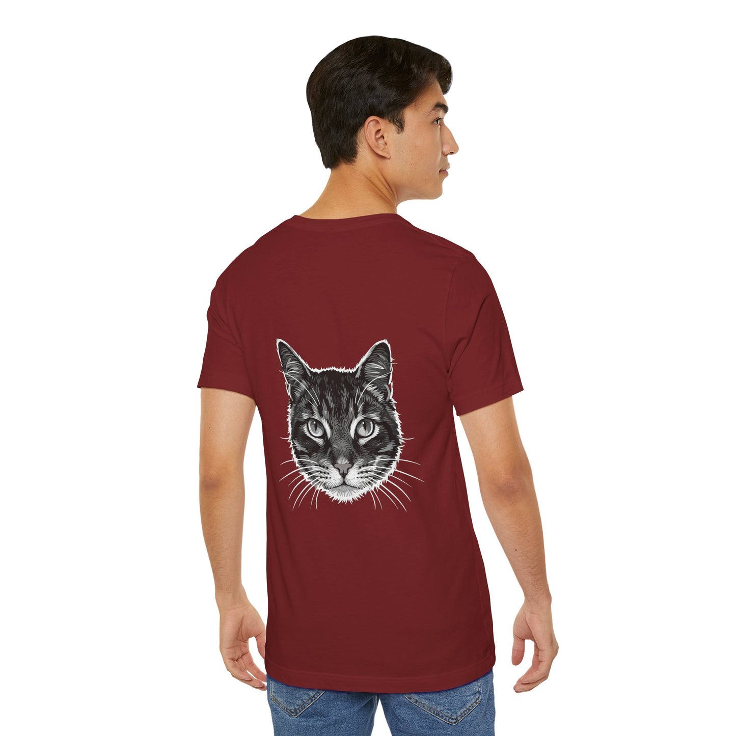 Cat Lover Unisex Tee Cat Head style 1, Perfect Gift for Pet Owners, Vintage Cat Design, Graphic T-shirt, Animal Lover, Casual Wear, Birthday Gift