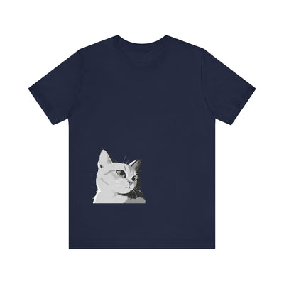 Cat Lover outlined style 2 Unisex Tee, Cat T-Shirt, Gifts for Cat Owners, Cute Cat Apparel, Pet Lover's Shirt, Everyday Casual Wear