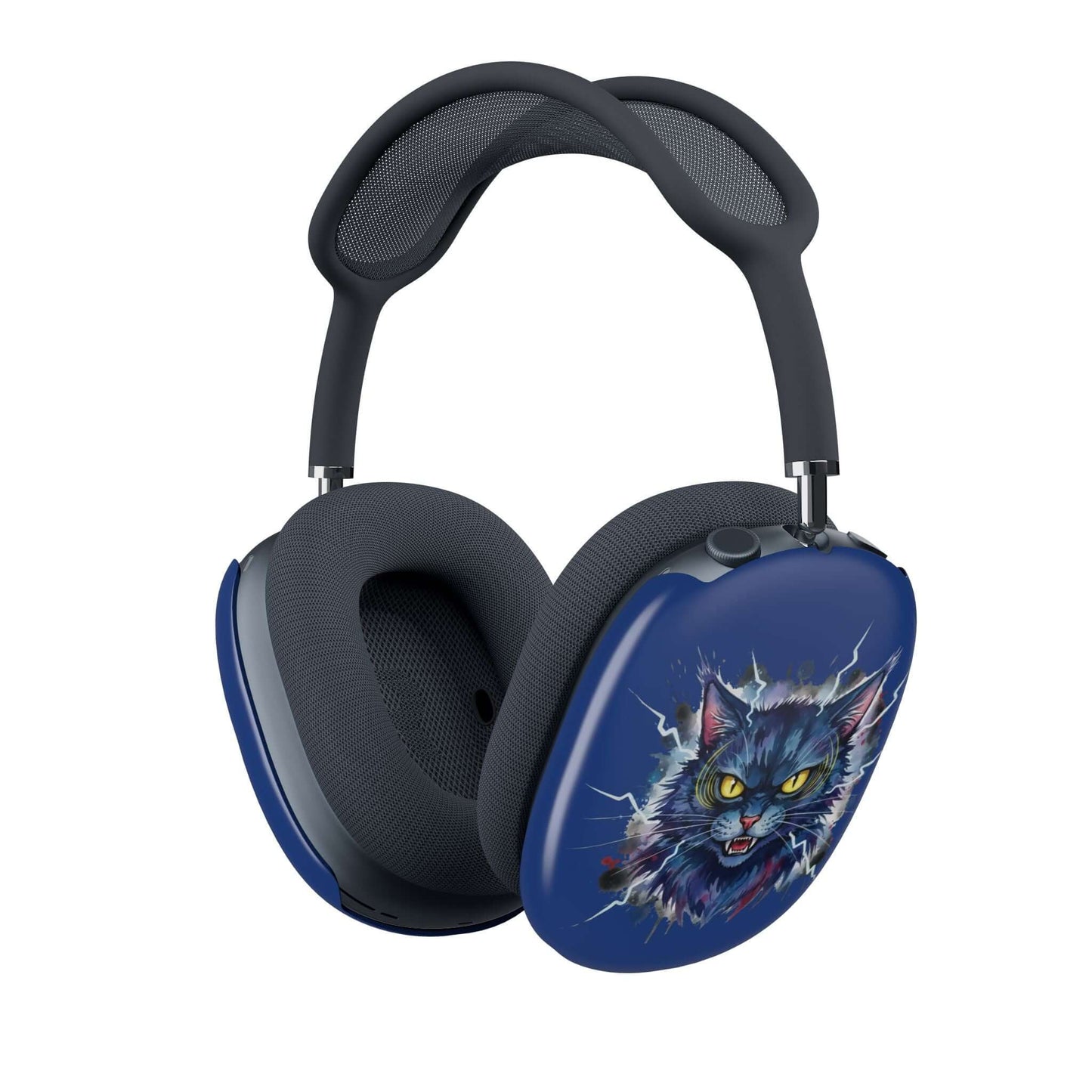 Blue Mad Cat Head AirPods Max Protective Shells