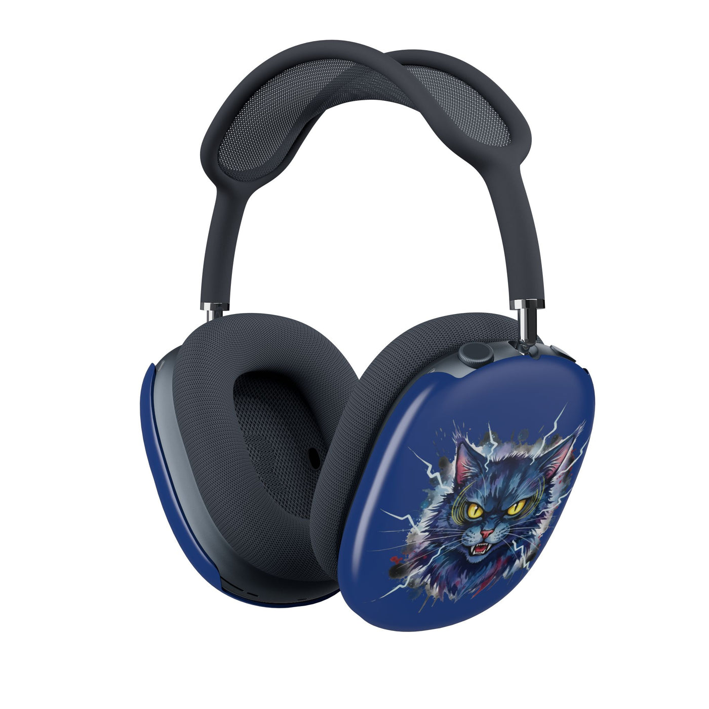Blue Mad Cat Head AirPods Max Protective Shells
