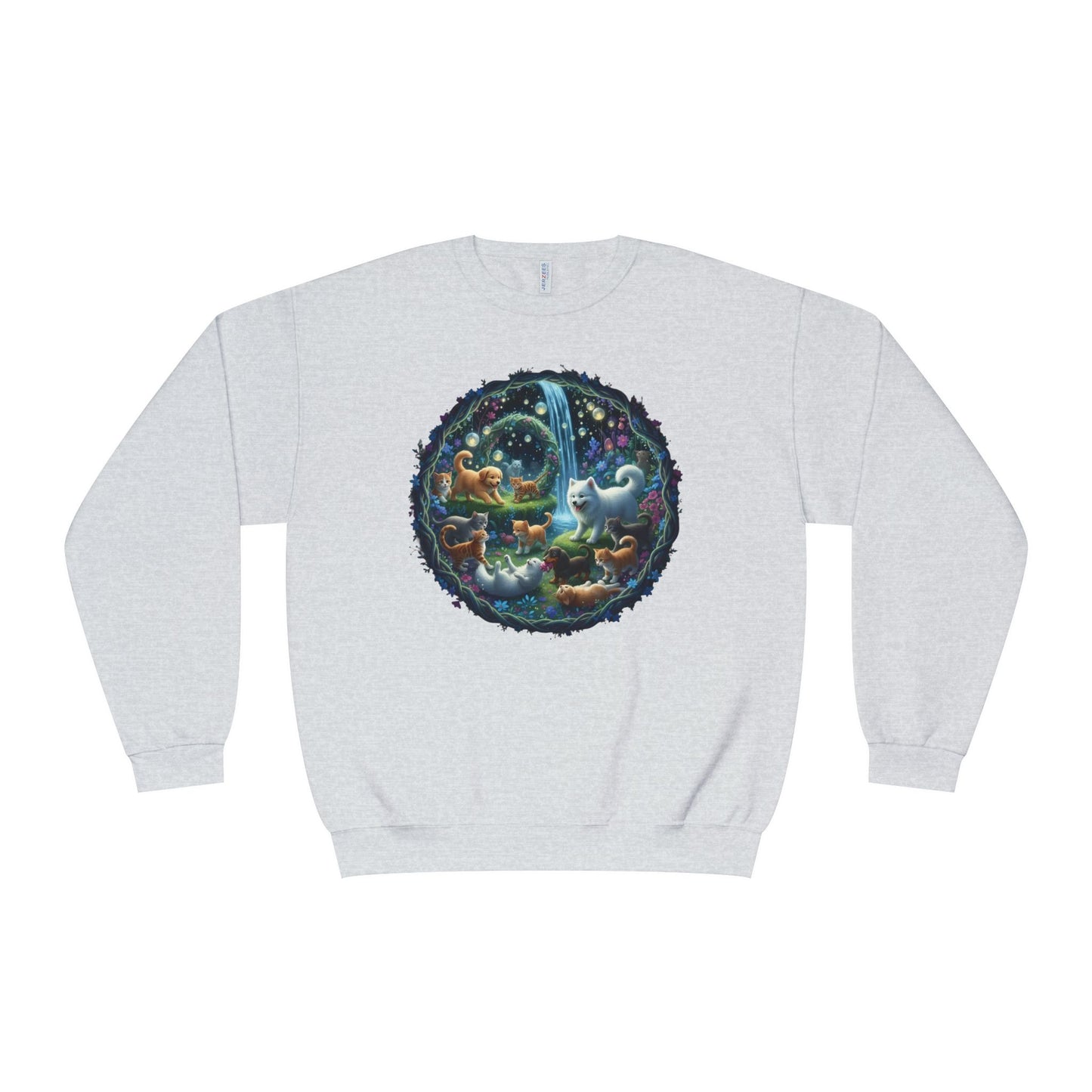 Cats & Dogs Happy Garden Unisex NuBlend Crewneck Sweatshirt style2