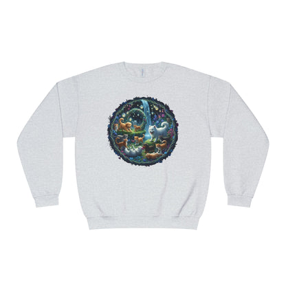 Cats & Dogs Happy Garden Unisex NuBlend Crewneck Sweatshirt style2