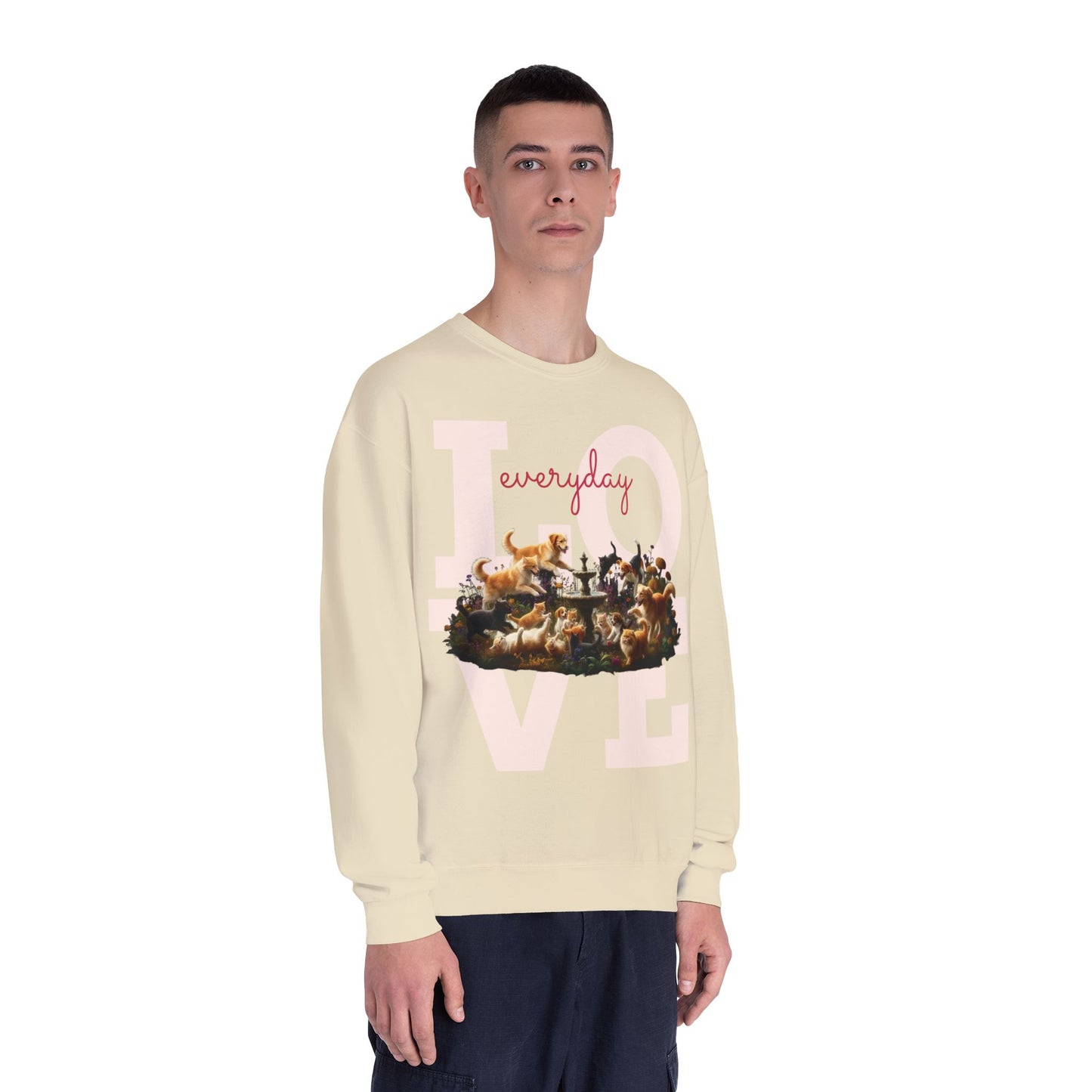 Love Everyday Cats & Dogs Unisex NuBlend Crewneck Sweatshirt