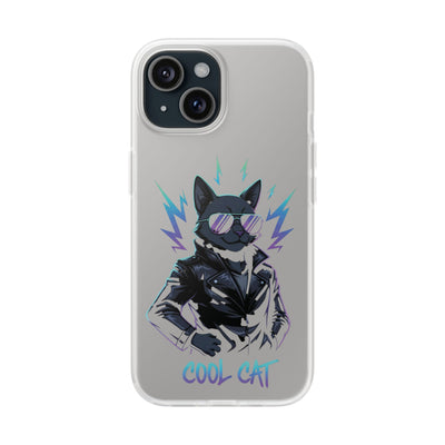 Cool Cat Anime style Flexi Case for Cat Lovers