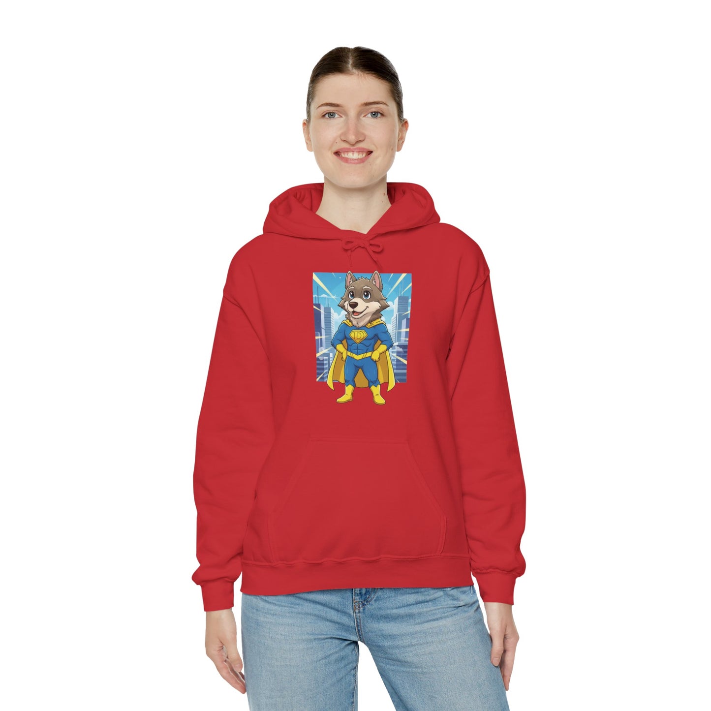 Dog cosplay Superman Funny Design Unisex Hoodie style 1