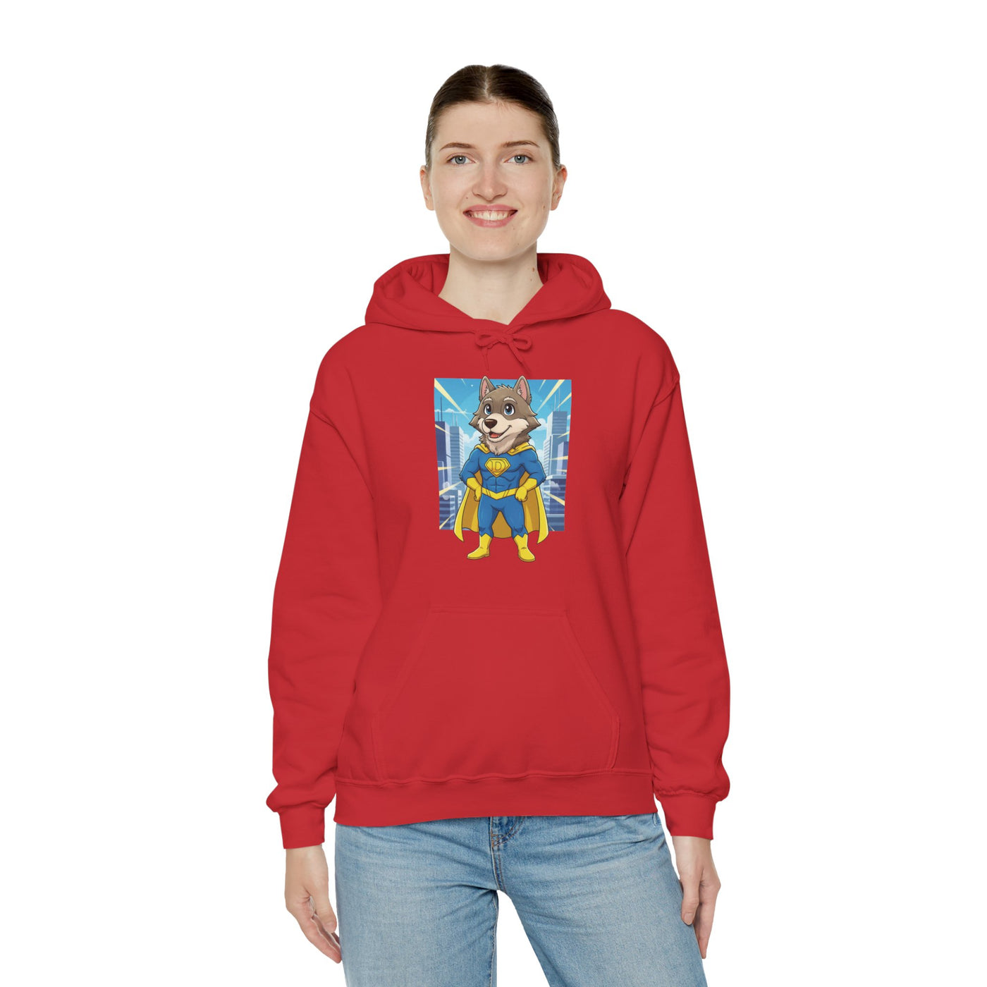 Dog cosplay Superman style 1 Unisex Hoodie - Fun & Playful Design