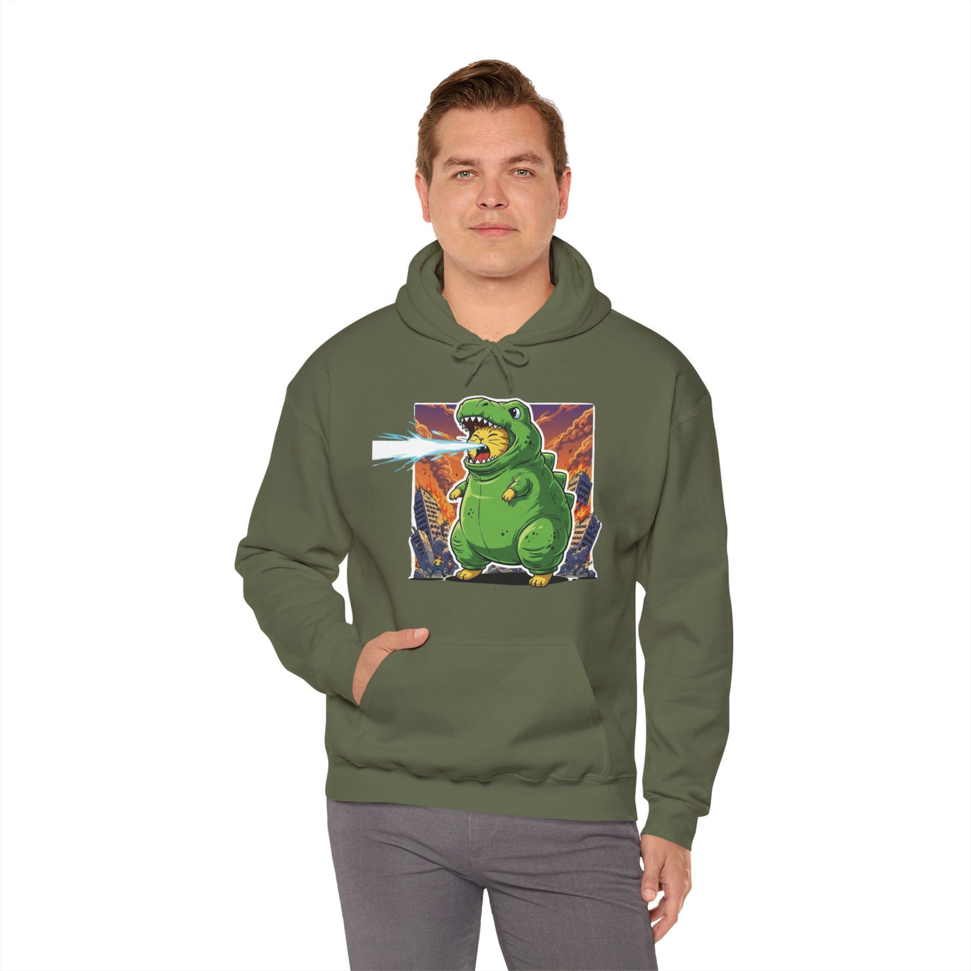 Cat cosplay Godzilla style 3 Unisex Hoodie - Fun & Playful Design