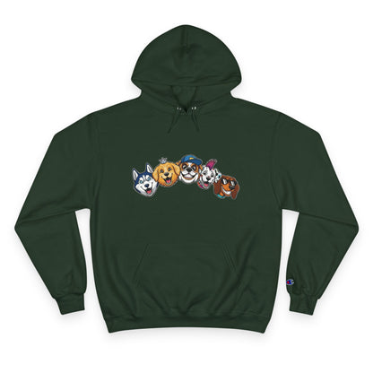 Playful Dog Faces Cozy Unisex Champion Pullover Hoodie