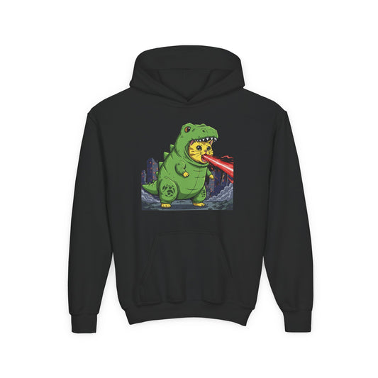 Cat cosplay Godzilla Unisex Kids Hoodie style 4