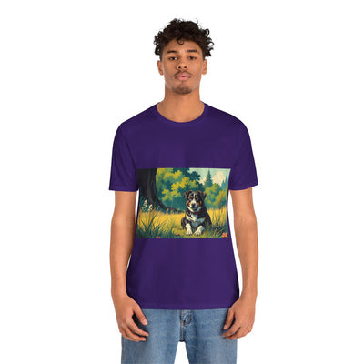 Adorable Dog comic style 2 Unisex Soft Tee | Cute Dog Lover's Shirt, Animal Graphic T-Shirt, Pet Themed Gift, Casual Wear