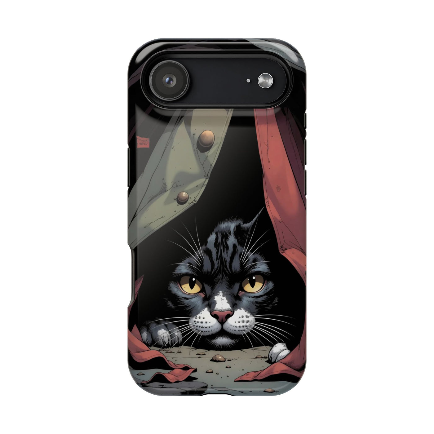 Cute Cats Magnetic Phone Case comic style 5, Cat Lover Gift, Impact-Resistant iPhone Case, Funny Pet Accessory, Unique Animal Design