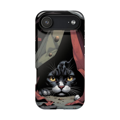 Cute Cats Magnetic Phone Case comic style 5, Cat Lover Gift, Impact-Resistant iPhone Case, Funny Pet Accessory, Unique Animal Design