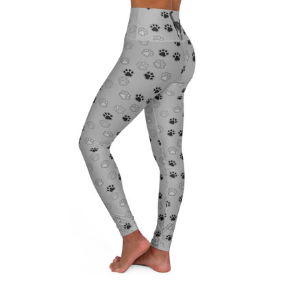 Cat Paw Print High Waisted Women Yoga Leggings style 1
