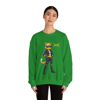 Cool Cat Unisex Heavy Blend Crewneck Sweatshirt style 4