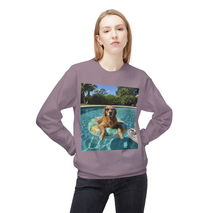 Swimming Pool Vibes Graphic Dog Unisex Crewneck Sweatshirt