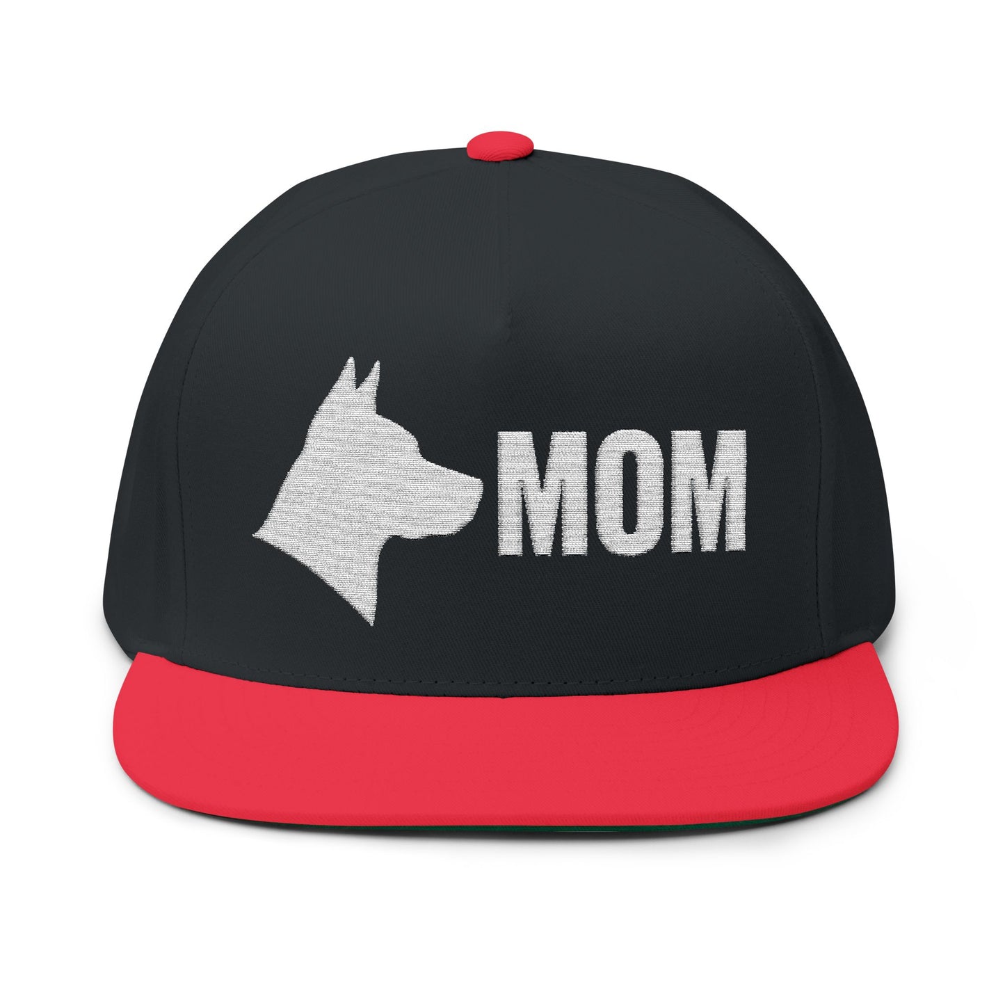 Stylish Embroidered Dog Mom Flat Bill Cap style 5