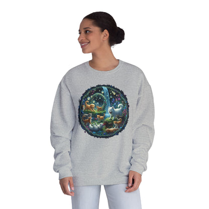 Cats & Dogs Happy Garden Unisex NuBlend Crewneck Sweatshirt style2