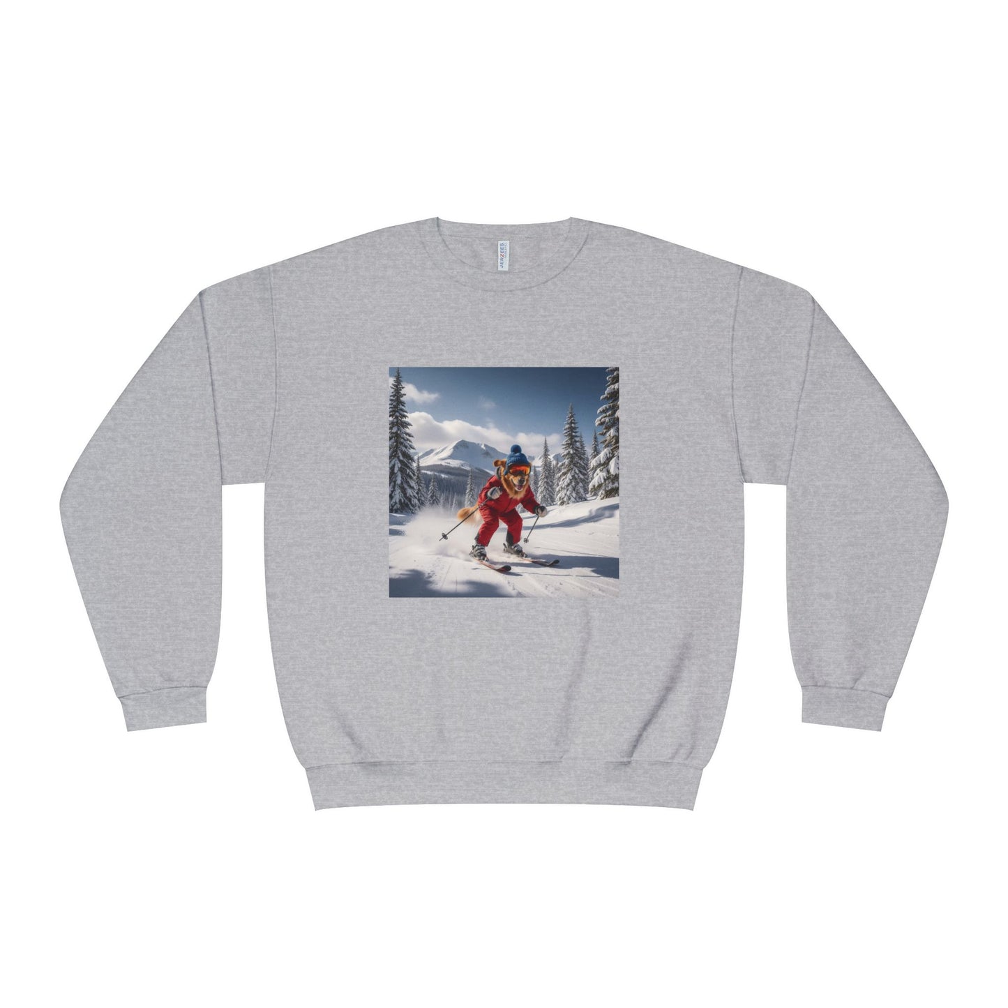Skiing Dog Graphic Unisex NuBlend Crewneck Sweatshirt