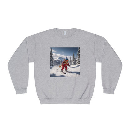 Skiing Dog Graphic Unisex NuBlend Crewneck Sweatshirt