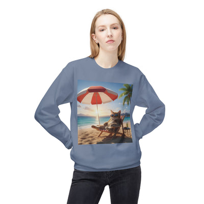 Beach Vibes Cat Crewneck Sweatshirt