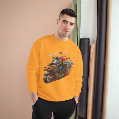 Angry Dog Onboard Graphic style 1 Champion Crewneck Sweatshirt for Gamers & Sci‑Fi Fans