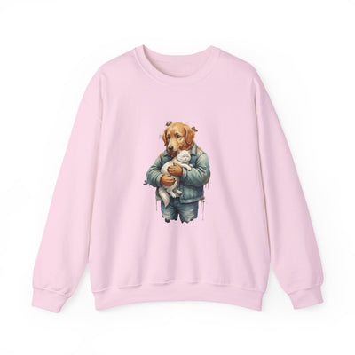 Watercolor painting style 12 Men & Women Cute Cat Pile Crewneck Sweatshirt