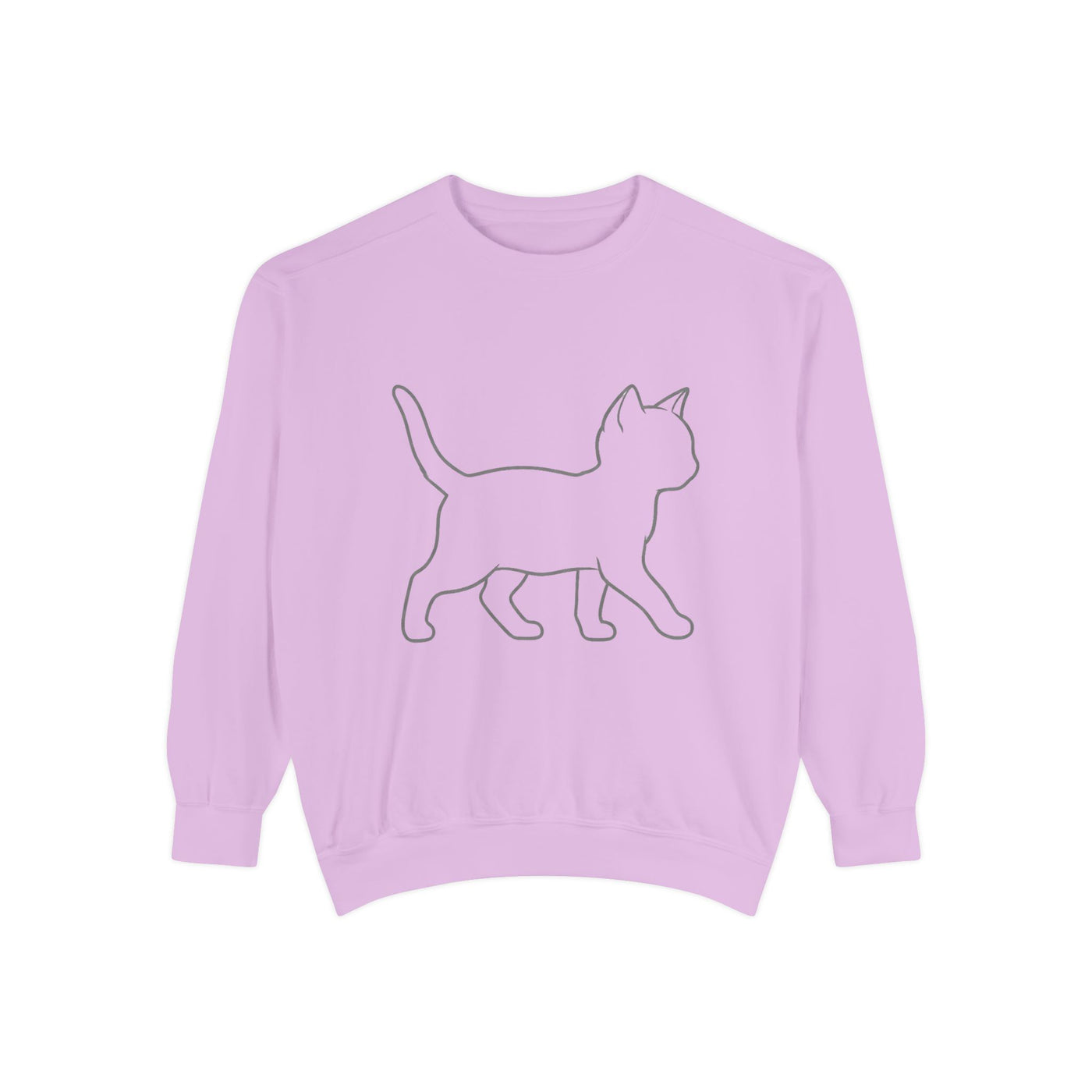 Walking Cat Shadow style 2 Cozy Graphic Unisex Crewneck Sweatshirt