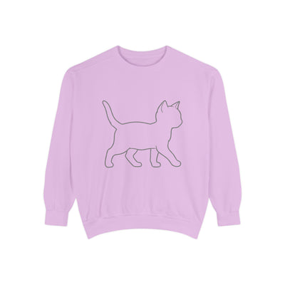 Walking Cat Shadow style 2 Cozy Graphic Unisex Crewneck Sweatshirt