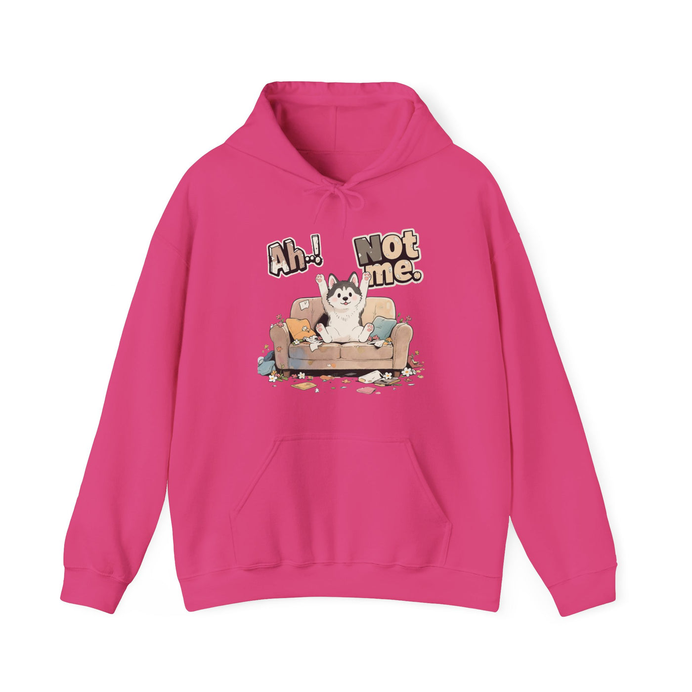 Ah! Not Me. Cute Husky Unisex Pullover Hoodie for Dog Lover