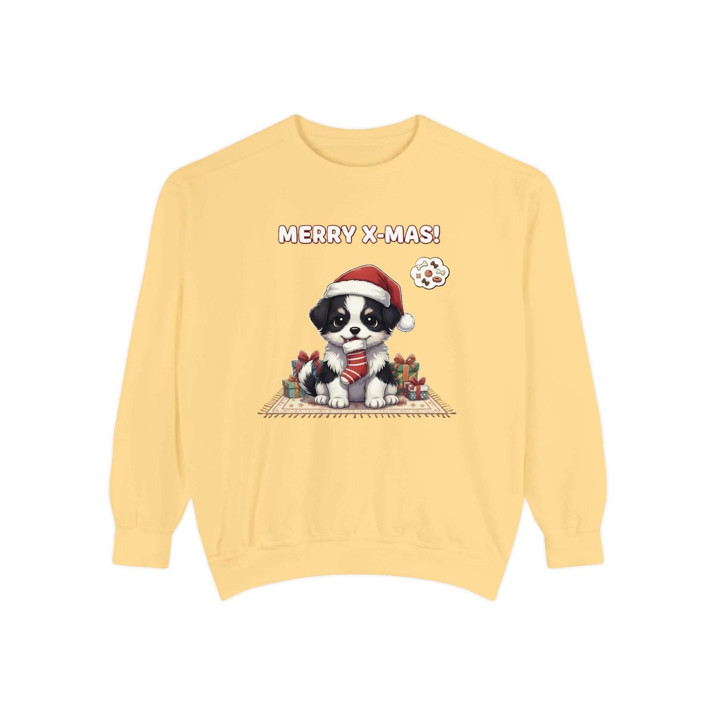 Puppy wait for Christmas presents Unisex Crewneck Sweatshirt style 7