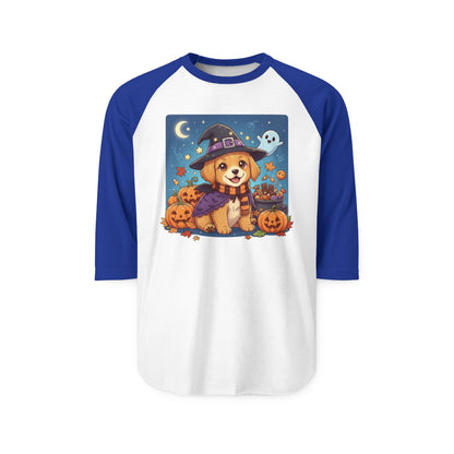 Halloween Cute Puppy Anime Unisex Raglan Shirt style 6