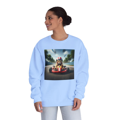 Go Kart Cat Unisex NuBlend Crewneck Sweatshirt style 3