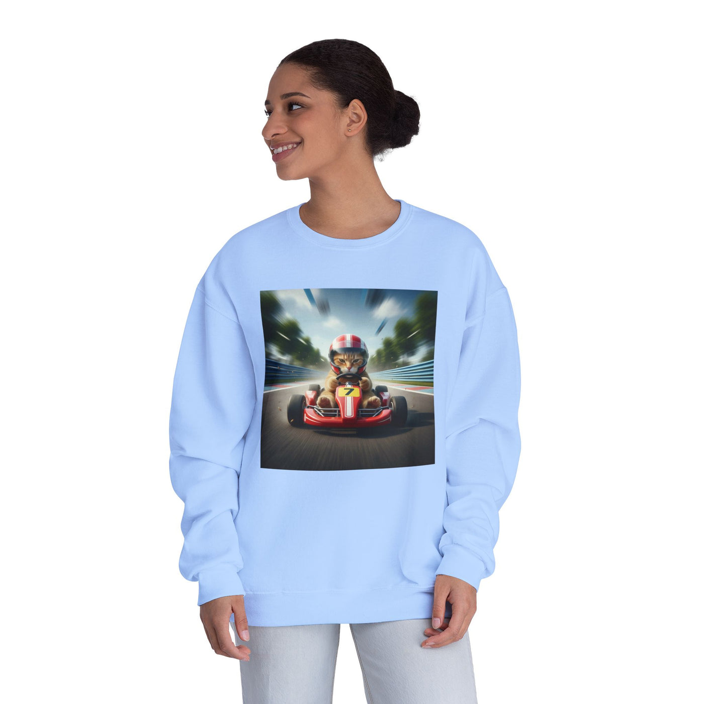 Go Kart Cat style 3 Unisex NuBlend® Crewneck Sweatshirt