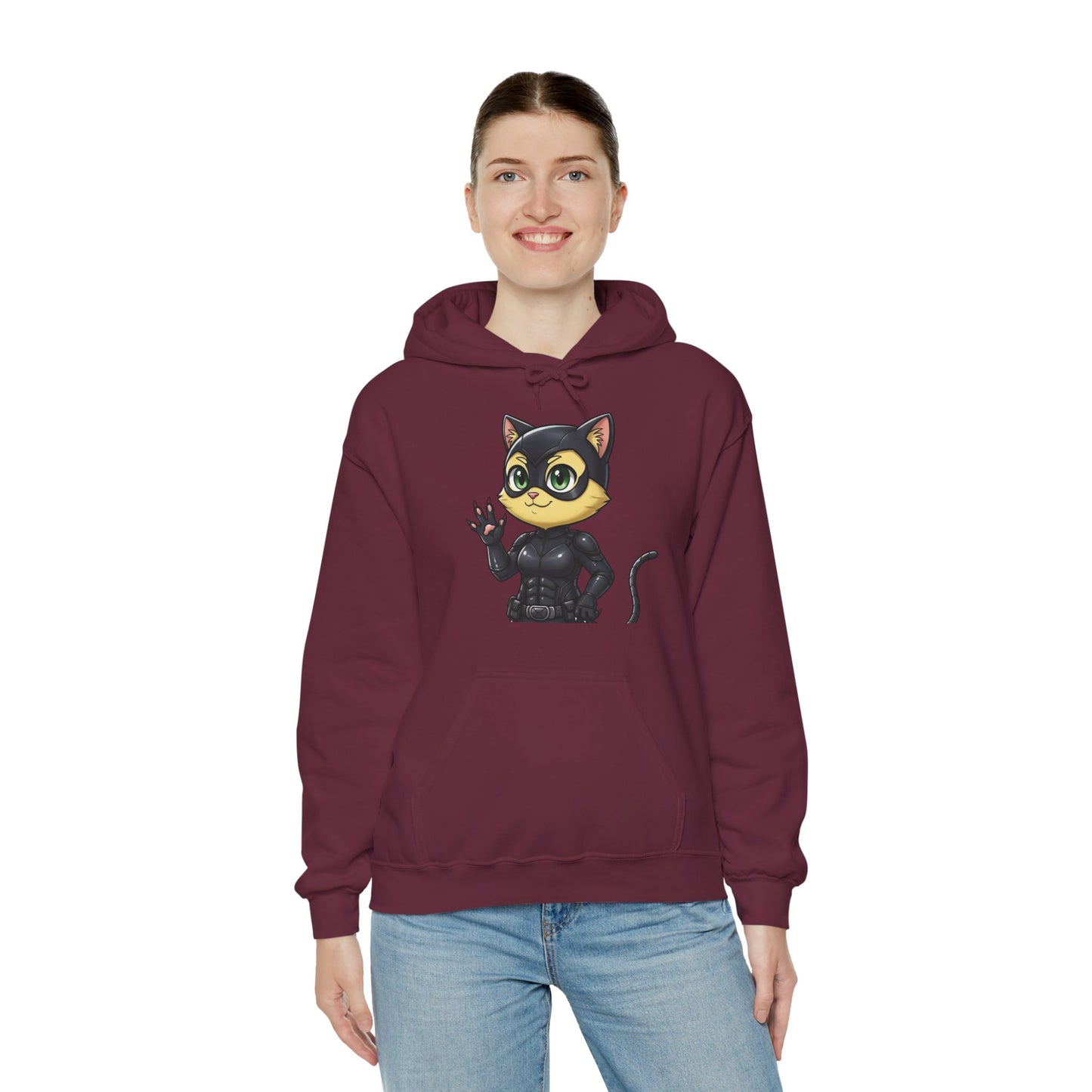 Cat cosplay Cat Woman Funny Design Unisex Hoodie style 2