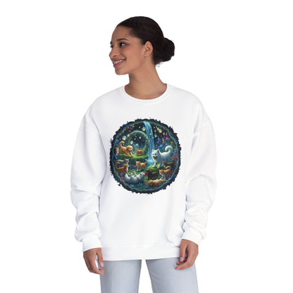 Cats & Dogs Happy Garden Unisex NuBlend Crewneck Sweatshirt style2