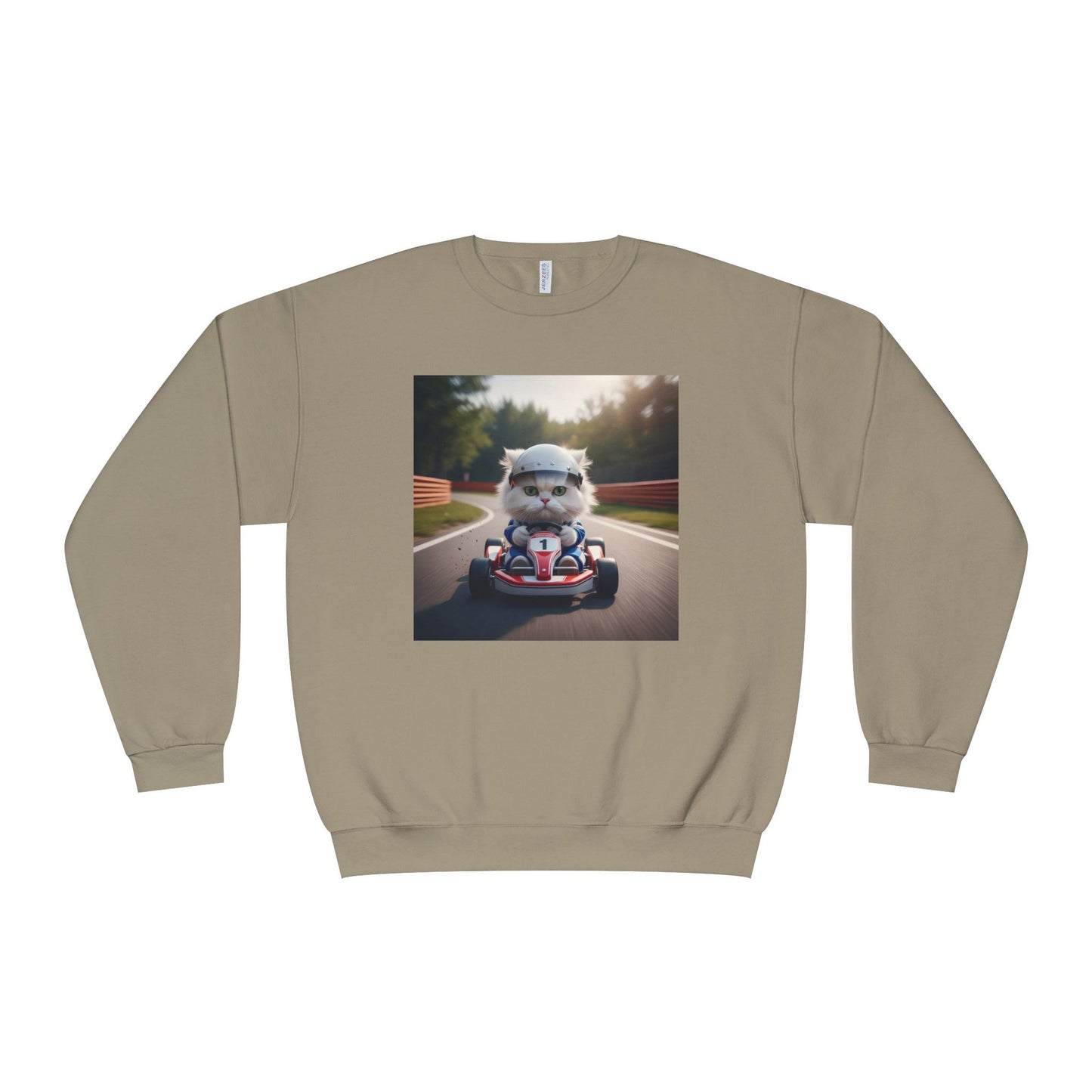 Go Kart Cat Unisex NuBlend Crewneck Sweatshirt style 1