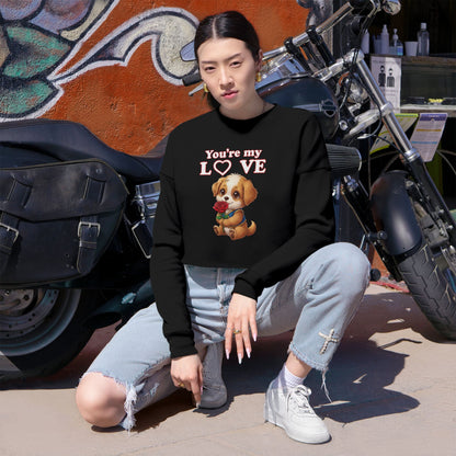 Cropped Dog Lover Women Sweatshirt - You're My Love style 1