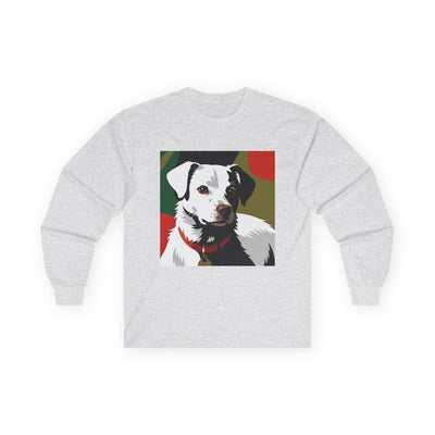 Dog Lover Long Sleeve Tee style 1, Pet Gift, Casual Wear, Animal Lover Shirt, Unique Dog Art Clothing