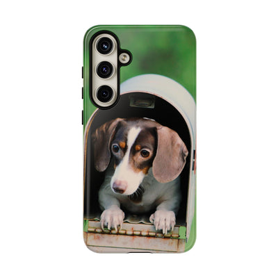 Puppy in mailbox - Tough Phone Case for Apple iPhone & Samsung Galaxy, Cute Pet Accessories, Gift for Cat Lovers