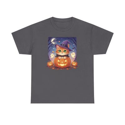Halloween cute kitten anime style 2 Unisex Tee - Cute Cat T-Shirt for Pet Lovers, Cat Owners, Sports Enthusiasts, Gifts for Animal Lovers, Casual Everyday Wear