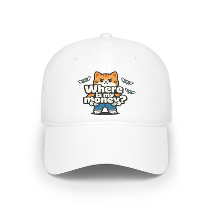 Where is my money Cute Cat Low Profile Cap Hat