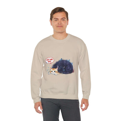 Watercolor Cat painting Unisex Crewneck Sweatshirt style 1