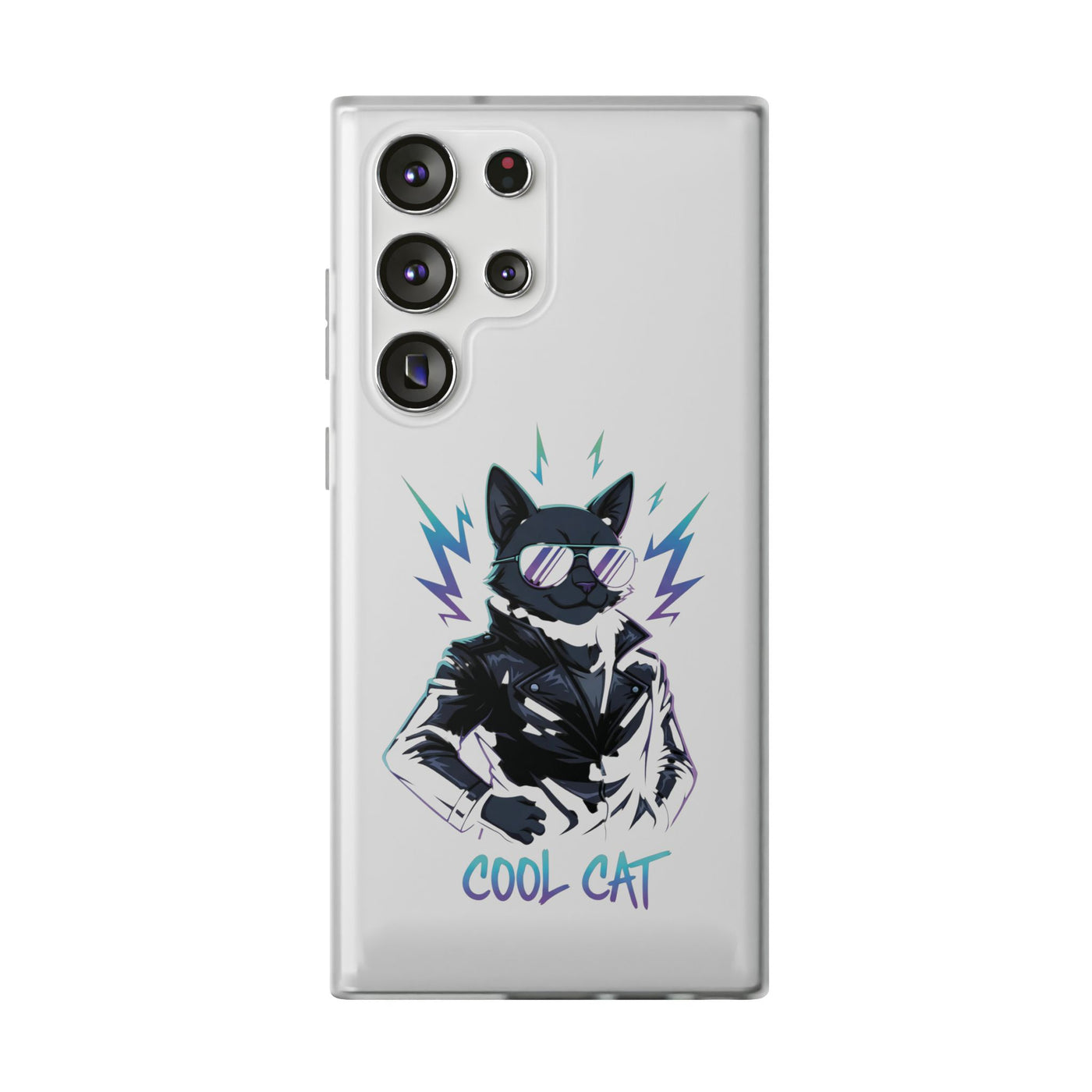 Cool Cat Anime style Flexi Case for Cat Lovers