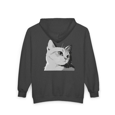 Cat Lover style 2 Unisex Full Zip Hoodie - Cozy, Customizable Sweatshirt Perfect for Gifting, Casual Wear, Fall/Winter Essentials, Lounge