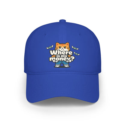 Where is my money Cute Cat Low Profile Cap Hat