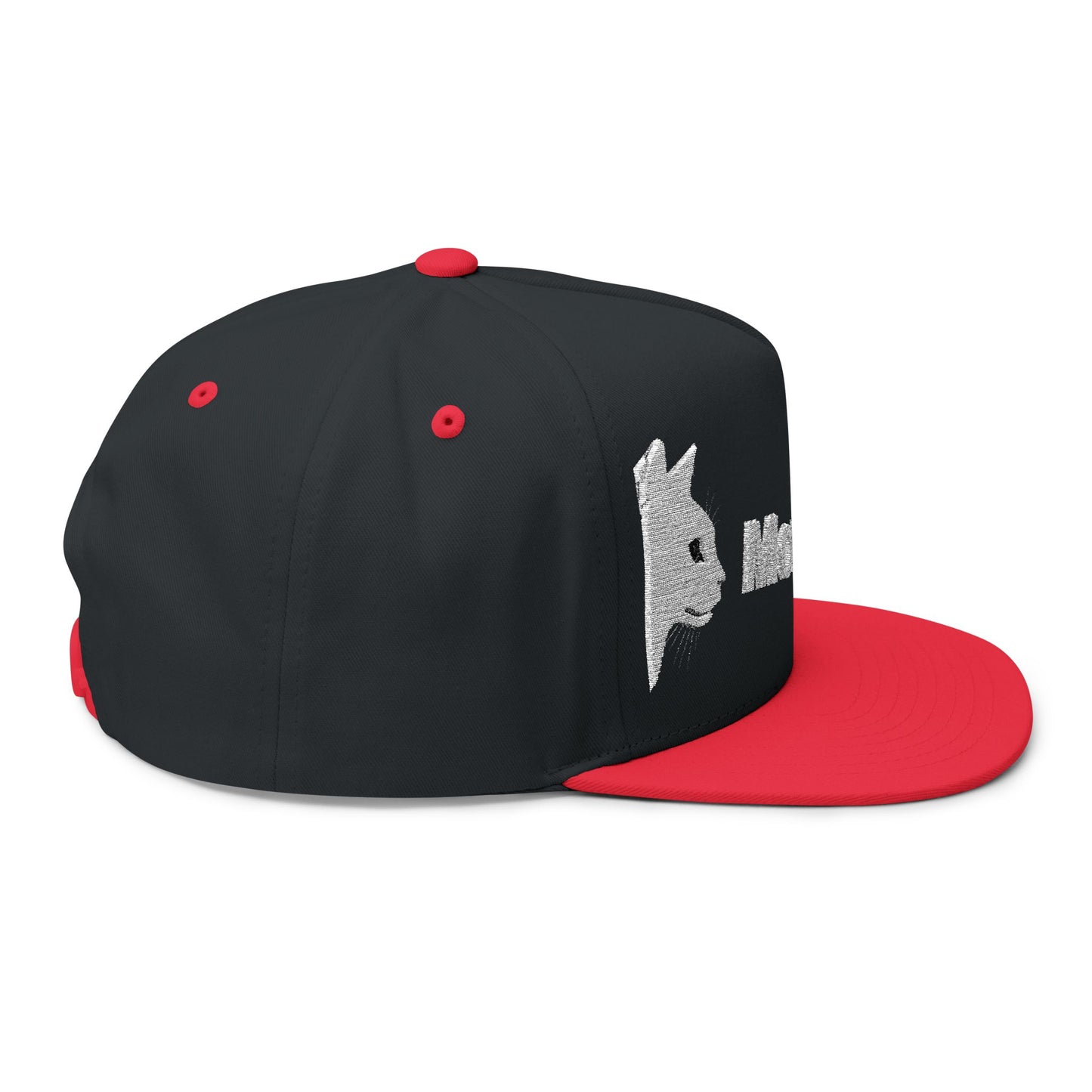 Stylish Embroidered Cat Mom Flat Bill Cap style 4