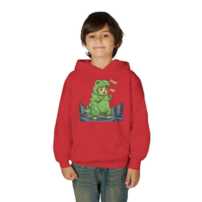 Cat cosplay Godzilla style 2 Unisex Kids Hoodie - Fun & Cozy Heavy Blend Sweatshirt with Cute Design