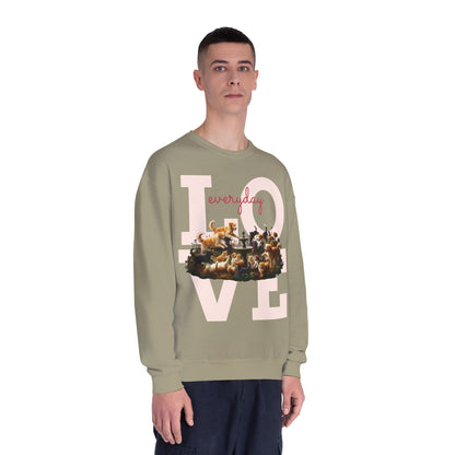 Love Everyday Cats & Dogs Unisex NuBlend Crewneck Sweatshirt