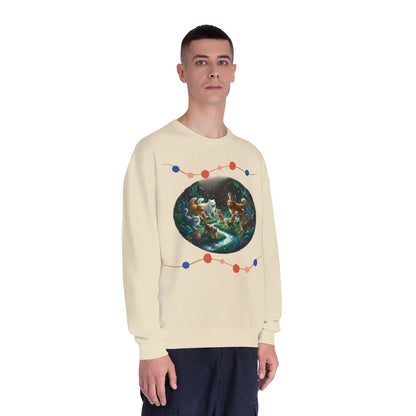 Cats & Dogs Happy Garden Unisex NuBlend Crewneck Sweatshirt style 1