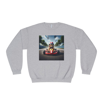Go Kart Cat Unisex NuBlend Crewneck Sweatshirt style 3